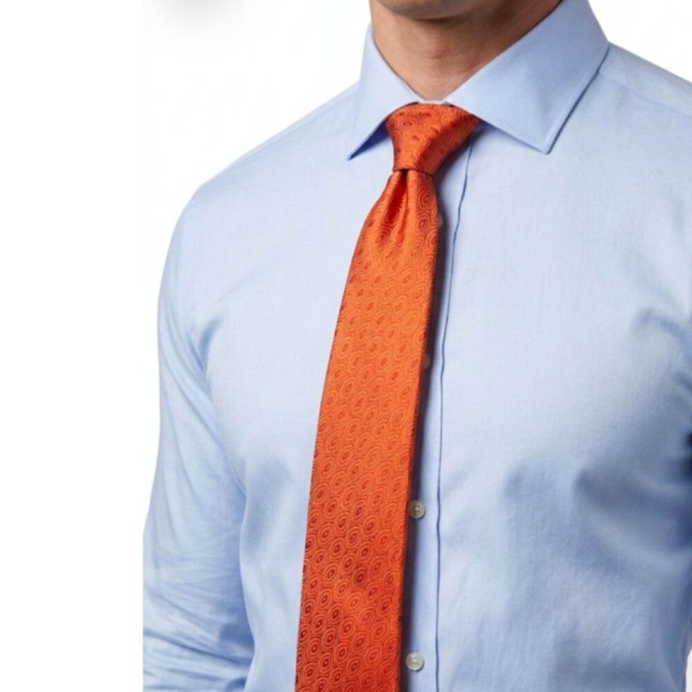 Robert Talbott Men's Russet Orange Geometric Print 100% Silk Tie